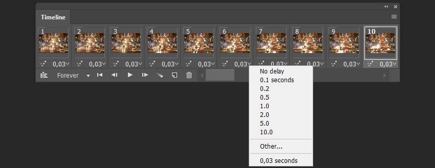 Reducing the number of frames in GIF